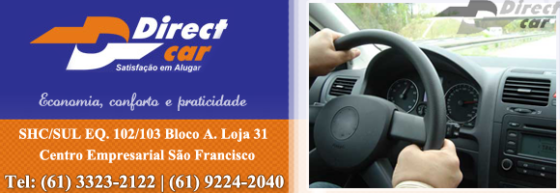 DIRECTCAR LOCADORA Locação de veículos de passeio, populares, executivos, blindados, vans, micro-ônibus e ônibus.